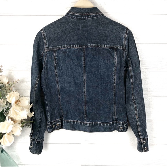 FRENCH CUFF Blue Denim Jean 100% Cotton Jacket - Picture 3 of 6